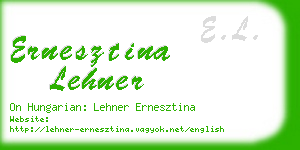 ernesztina lehner business card